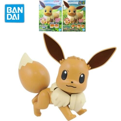 Bandai Pokemon Figures Eevee Cartoon Kids Toys Assembly Model PVC Collections Dolls Action Figure Gifts for Children