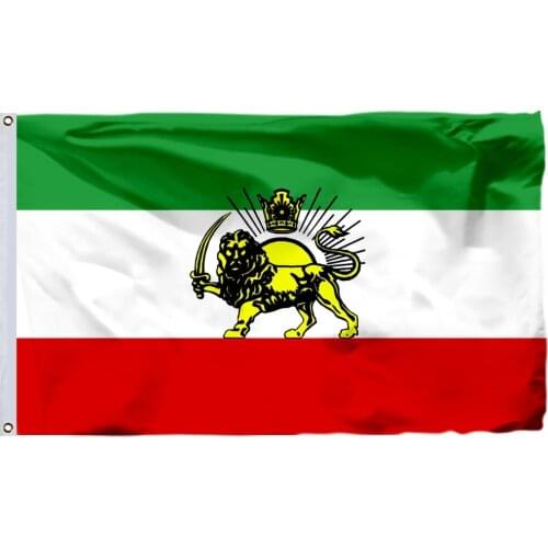 Iran Before 1979 Islamic Revolution Flag 90x150cm 3x5ft 100D Polyester Double Stitched High Quality Banner Free Shipping