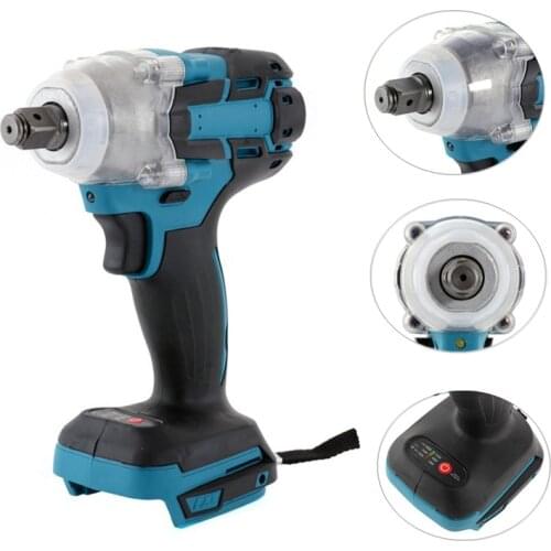 520 N.m Torque 18V Brushless Cordless Electric Impact Wrench Rechargeable 1/2 Socket Wrench Power Tool for Makita Battery