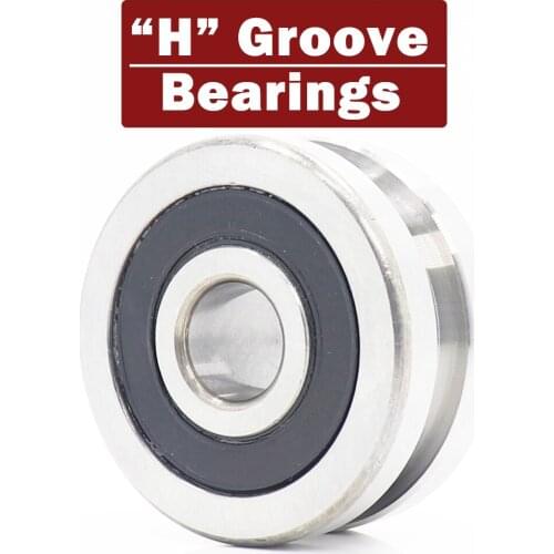 H Groove Bearing ( 1PC ) 12*42*19 mm Steel Bearing Rollers H4/4 H5/4 H6/4 H7/4 Slide Guide Bearings U Wheel Pulley