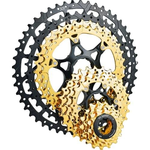 9s/10s/11s/12s Bike Cassette 11-50t / 11-52t Golden&black Split Structure Mountain Bike Cassette Is Compatible With Shimano Sram