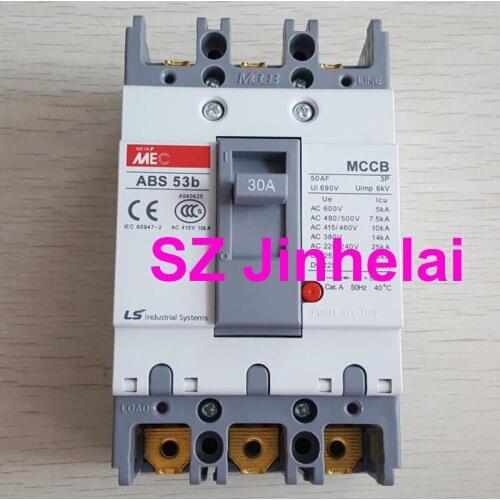LS ABS53b Authentic original ABS 53b Three-phase molded case circuit breaker ABS-53B Air switch 3P 20A/30A/40A/50A