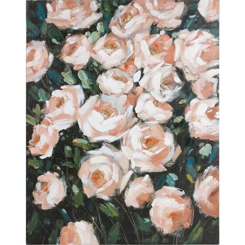 Oil Painting Roses Pine (80 X 4 x 100 cm)
