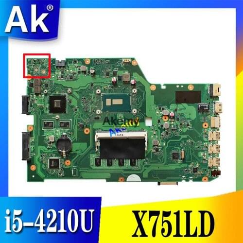 X751LD Motherboard i5-4210/4200U GT820M For ASUS R752L R752LD R752LN X751LN Laptop motherboard X751LD Mainboard X751LD
