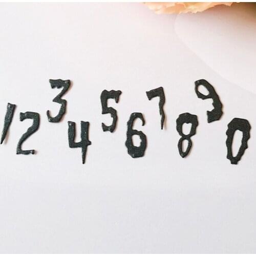 0-9 Number halloween Metal Cutting Dies Stencils Die Cut for DIY Scrapbooking Album Paper Card Embossing