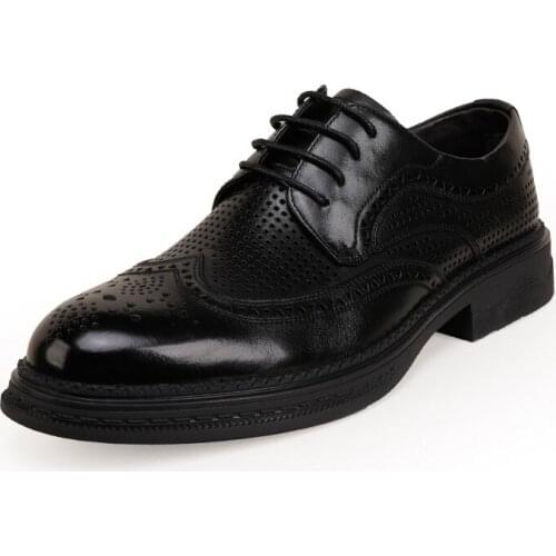 Spring and Autumn Lace-Up Business Men Shoes Mens Shoes Casual High Quality Genuine Leather Shoes Spring Bullock Cowhide Winter