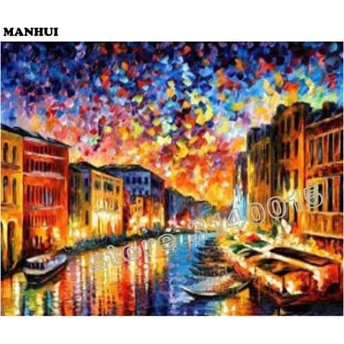 DIY Diamond Painting Venice Cross Stitch Kits Embroidery with Diamonds Mosaic Pictures of Rhinestones Crafts home decor BCD398