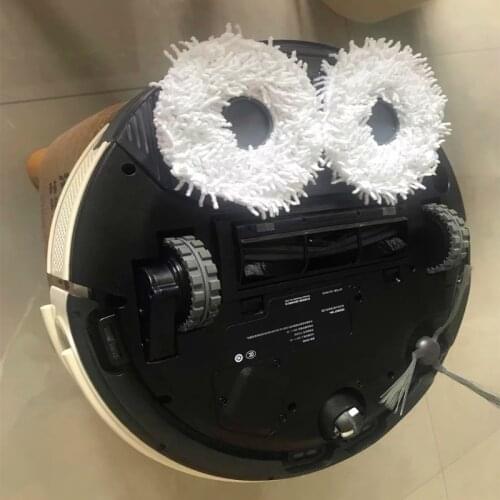 896A Round Vacuum Cleaner Replacement Mop Set Compatible with Cobos N9 N9+ Sweeper Robot Mopping Pads Washable Cloths Vacuum