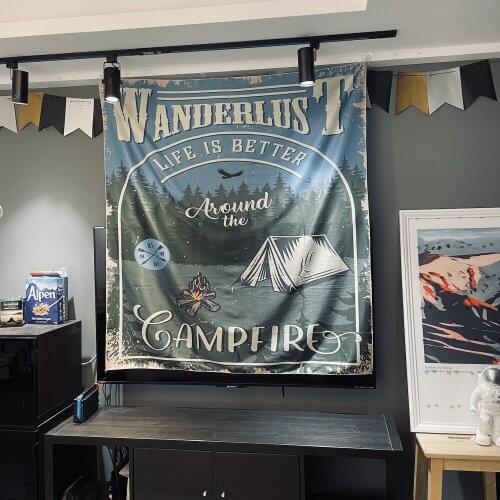 Outdoor Casual Style Tapestry Tent Axe Printed Pattern Room Hanging Tapestry Decoration Home Wall Decor Beach Towel Backdrop