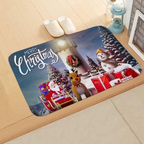 New Year Gift 2021 Christmas Mat Outdoor Carpet Doormat Santa Ornament Christmas Decoration For Home Xmas Navidad Decoration