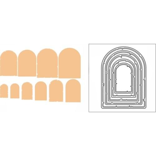 New Nested Arched Door Craft Embossing Mold 2021 Metal Cutting Dies for DIY Decorative Scrapbooking Album Card Making No Stamps