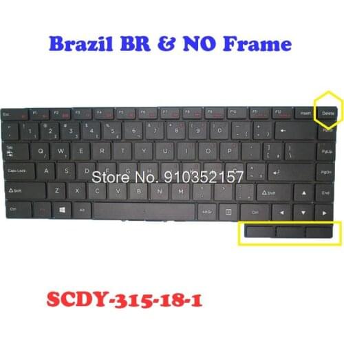 Laptop BR Layout Keyboard For SCDY-315-18-1 Brazil BR NO Frame 98% New
