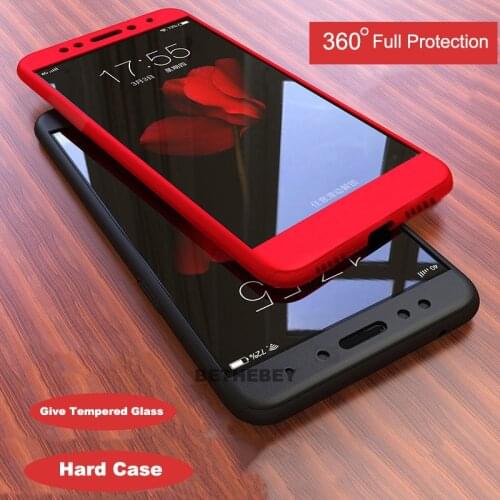 Luxury 360 Degree Full Cover Phone Case For Redmi 6A 6 S2 NOTE 5A 5 4 5P 4X Shockproof 3 4A 3S With Tempered Glass Case Cover
