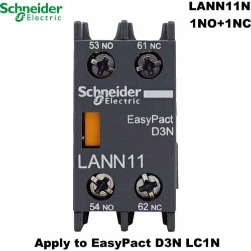 Schneider Electric LANN11N auxiliary contact block LA-NN11N 1NO+1NC for LC1N D3N series contactor brand new original export