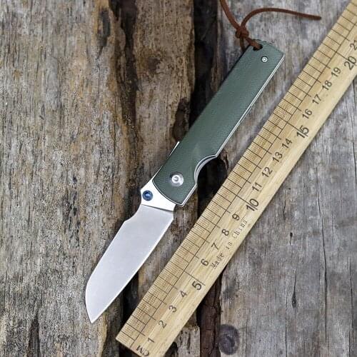 2021 new folding knife D2 blade G10 handle copper washer outdoor camping self-defense hunting knife fruit knife EDC tool Razor