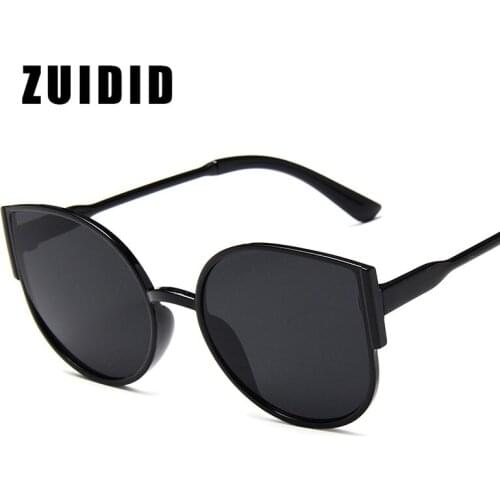 ZUIDID Fashion Cat Eye Sunglasses Women Brand Designer Ladies Oval Plastic Frame Sun Glasses UV400 Shade Gafas de Sol