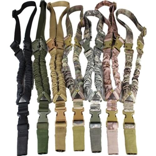 Tactical American Sling One Single Point Adjustable Bungee Rifle Gun Sling Strap System Tactical