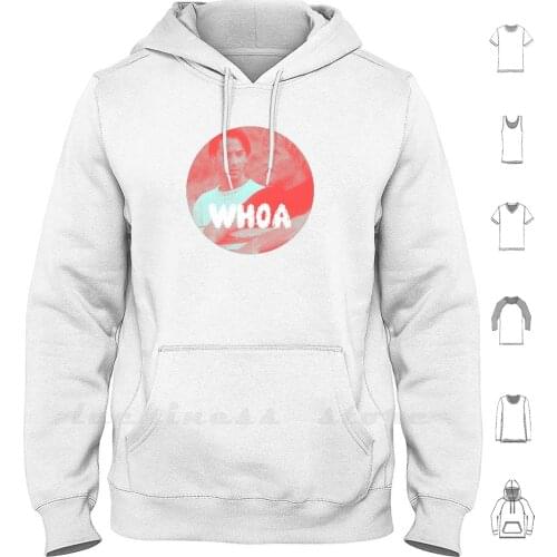 Whoa-Point Break Hoodie Long Sleeve Point Break Keanu Reeves Swayze Color Half Tone Bitmap Dots Cool Hip Action