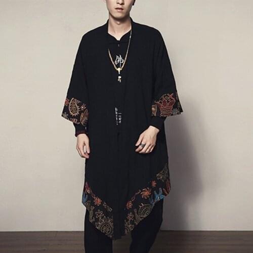 Japanese kimono traditional men yukata male samurai costume kimono clothing Japanese cosplay warrior costume haori TA481