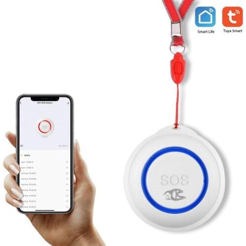 TUYA WIFI SOS Button Smart Wireless Sensor Alarm Elderly alarm Waterproof Emergency Help Alarm Switch Work SOS emergency button