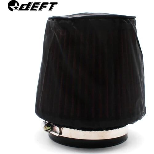 DEFT Universal Air Filter Protective Cover Waterproof Oilproof Dustproof for High Flow Air Intake Filters Cover Black