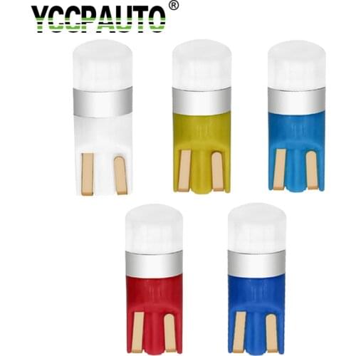 YCCPAUTO 10Pcs T10 194 168 W5W LED Car Light Bulb 3030 LED Car Clearance Lights Side Marker Lamp 6000K White Yellow Red Blue 12V