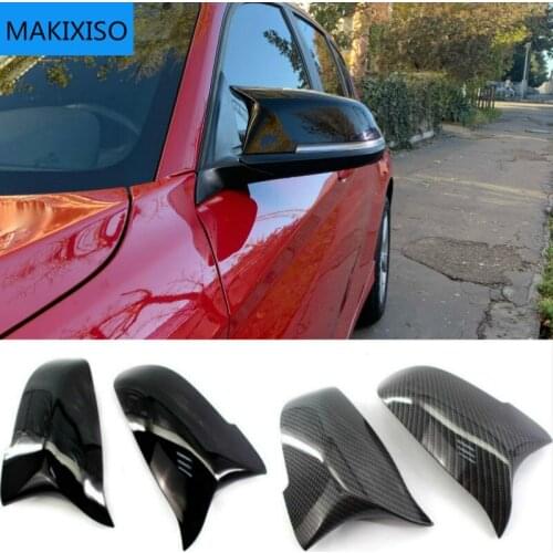 1 Pair Carbon Fiber Side Wing Replacement Rearview Mirror Cover Cap for BMW F10 F11 2014 2015 2016 2017