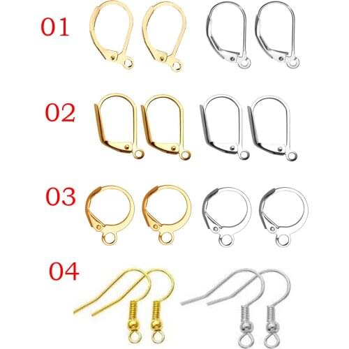 20Pcs Stainless Steel French Earring Clasps Hooks Men Women DIY Components For Ear Jewelry Making Findings Not Allergic