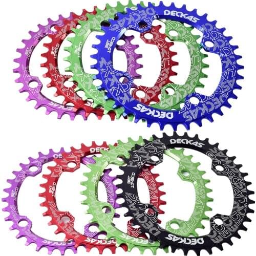 Deckas Narrow Wide 104 BCD Crown Chainring Round 32T 34 Teeth 36T 38T Bicycle Crankset MTB Monoplate 104BCD Mountain Bike Dish
