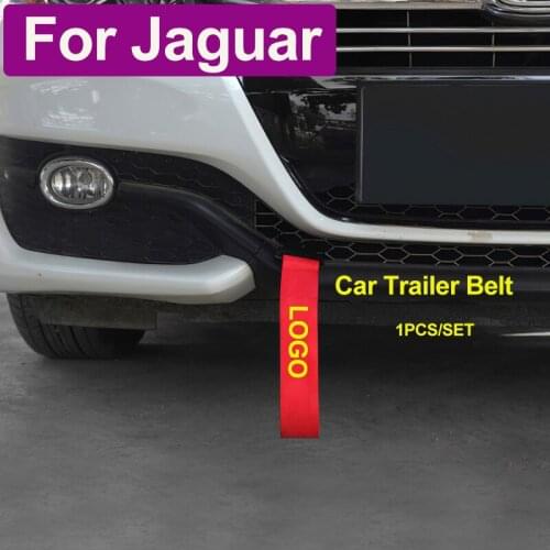 1pcs Black Red Car Strap Decoration Car Bumper Towing Belts Trailer Ropes Nylon 27x5cm for XF XJ XJS XK S-TYPE X-TYPE OEM