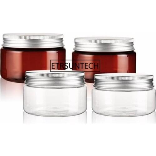 100g 120g 150g Empty Plastic Cosmetic PET cream jar, Cream Bottle with aluminum lids F1901