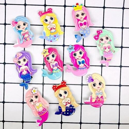 120pcs/lot DIY Simple Multi Acrylic Mermaid Hair Duck Clips Childen Bang Hairpins Hair Styling Tools Accessories HA1628