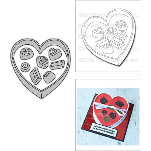 2021 New Box of Chocolates Love Metal Cutting Dies for DIY Scrapbooking Decor and Card Making Paper Craft Embossing No Stamps