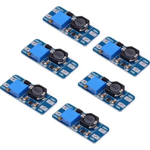 6pcs MT3608 DC 2A Step Up Power Booster Module 2v-24v Boost Converter for Arduino