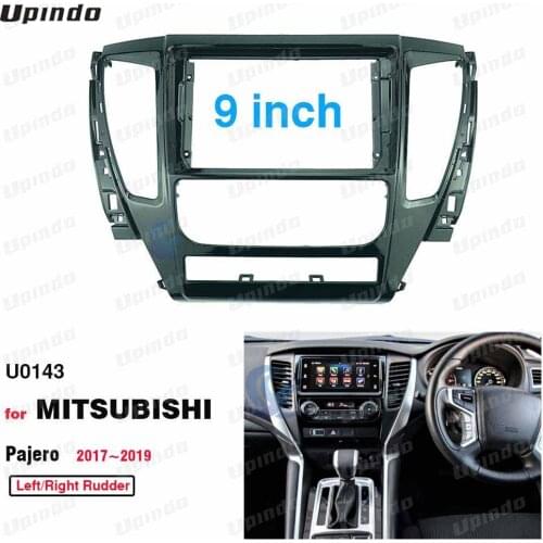 2 Din 9 Inch Car Radio installation DVD GPS Mp5 ABS PC Plastic Fascia Plane frame for MITSUBISHI Pajero 2017-2019 Dash Kit