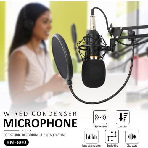 BM-800 Condenser Microphone Karaoke Microphone Studio Condenser Mikrofon Mic Bm-800 For KTV Radio Braodcasting Singing Recording
