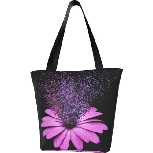 Flower Large Shoulder Handbags for Women Shopping Travelling Tote Bags Office Laptop Pouch Ladies Summer Beach Bags Shopping Bag