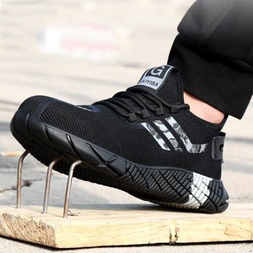 Work Safety Boots Men Steel Toe Cap Shoes Non-slip Indestructible Shoes Anti-smashing Work Shoes Male Footwear Dropshipping