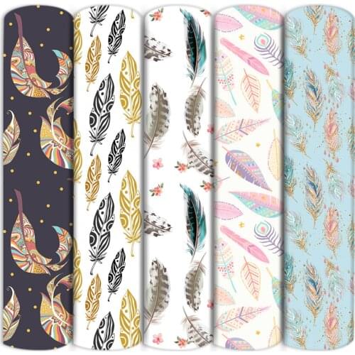 David accessories 50*145cm Leaves Printed Polyester Cotton Fabric For Tissue Kids Needlework DIY,c13958
