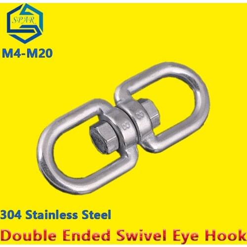 Double Ended Swivel Eye Hook swivel ring rigging accessories Eye to Eye Swivel Shackle Ring Connector 304 stainless steel
