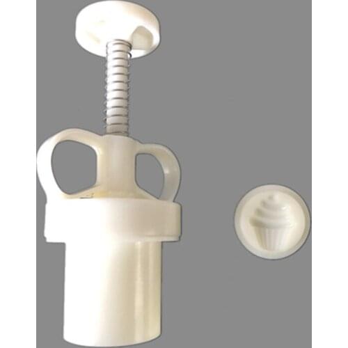 Moon Cake Mould Hand-Pressure Mooncake Molds for Mid-Autumn DIY Pastry Tool Sets with 2pcs Round White Mooncake Mode Cake Mould