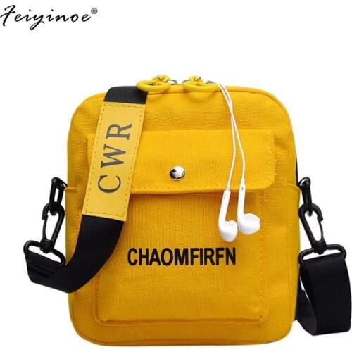 Fashion Canvas Women Bags Solid Color Casual Shoulder Bag 2021 New Handbag Outdoor Bag Zipper Messenger Bag Main Women Single