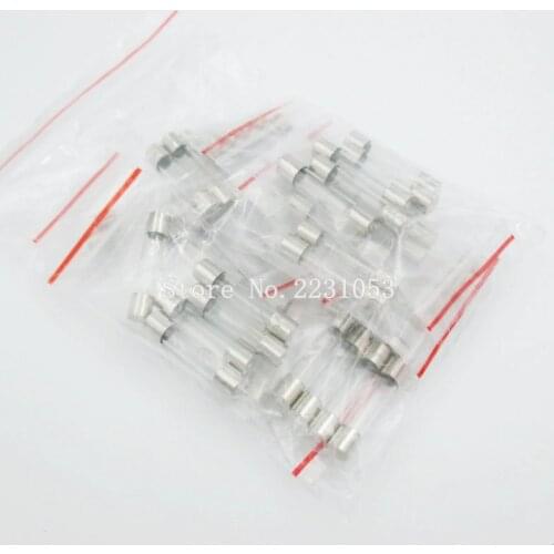 50PCS 10Values Fast Quick Blow Glass Tube Fuse Assortment Kit 5x20mm 0.2A 0.5A 1A 2A 3A 5A 6A 8A 10A 15A/250V Fuse Set