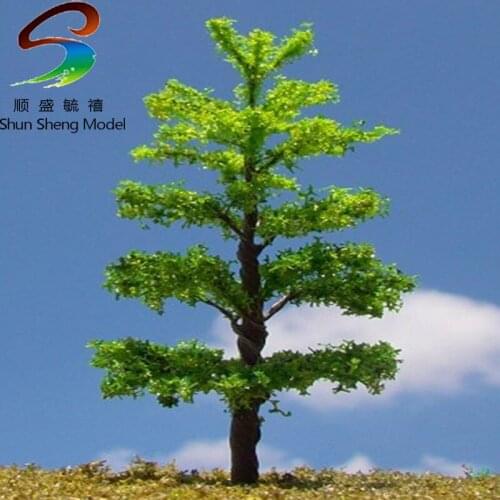 Newest ! 5pcs/Set 9cm-14cm Plastic Model Trees For Railroad House Park Street Layout Green landscape Scene Scenery High Quality