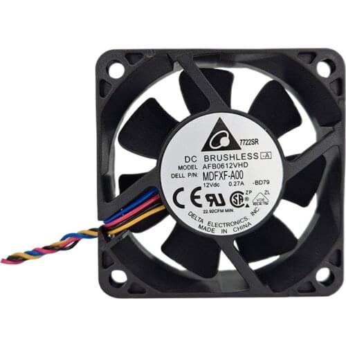 New AFB0612VHD -BD79 DC 12V 0.27A 6020 Delta 6cm PWM 4p 60X60X20mm Computer Server Case Cabinets PC Cooling Fan