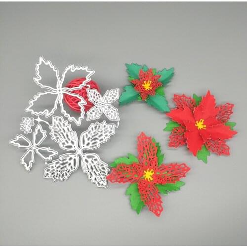 New Christmas, Christmas Flower Metal Cutting Die Scrapbook, Carved Mail, Paper Card Album Decoration