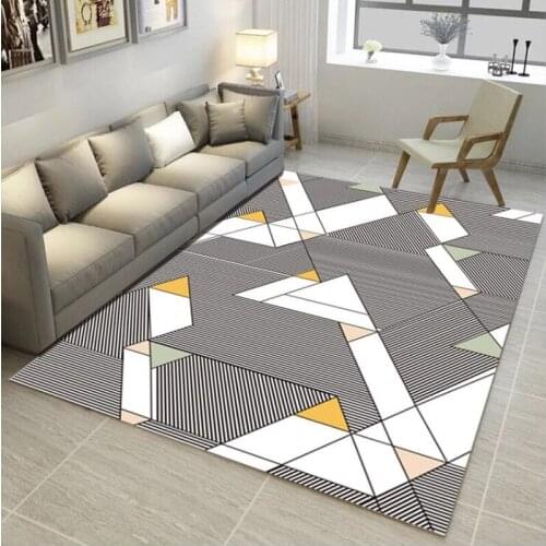 Modern Carpets for living room Geometric Large Area Rugs Kids Room Anti-slip Safety Rug Household Bedroom Decor Rectangle Carpet