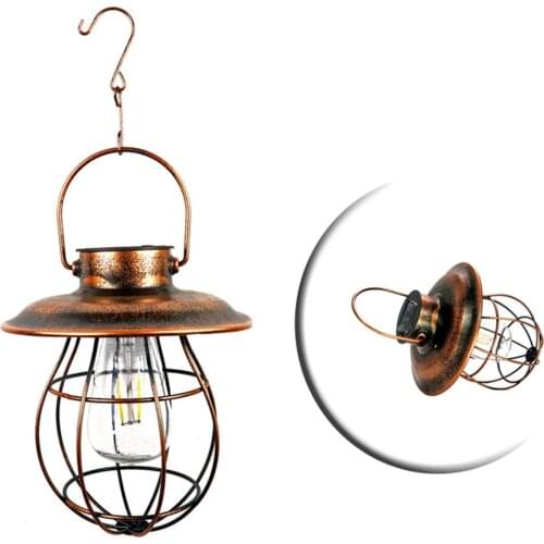 Solar Lantern Lamp Outdoor Hanging Waterproof Portable Garden Decorative Camp Light for Patio Garden Party Landscape Pavilion