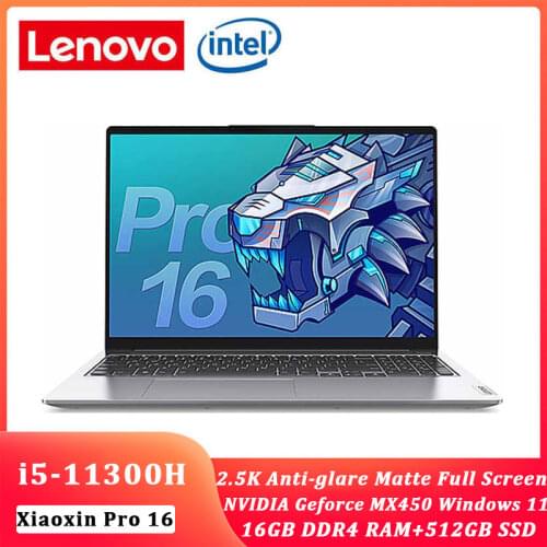Lenovo laptop pro16 xiaoxin i5-11300H 16GB RAM 512GB SSD 16 inch FHD IPS screen Notebook computer Ultrabook