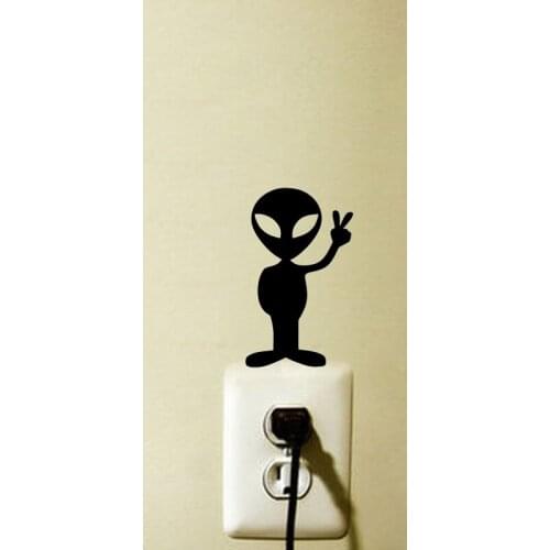 Alien Creative Cartoon Vinyl Fashion Wall Stickers Switch Decals 5WS1152